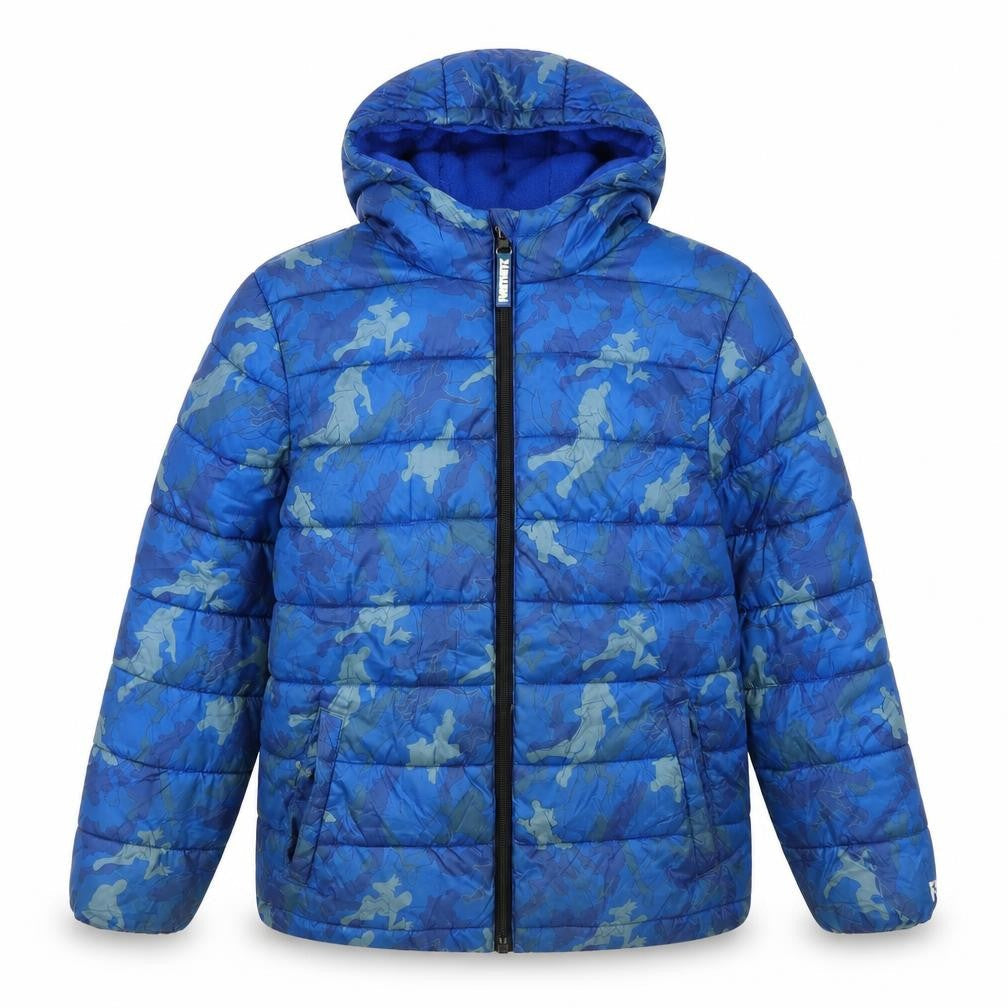 Fortnite Boys Blue Camouflage Puffer Jacket 12-13 Years