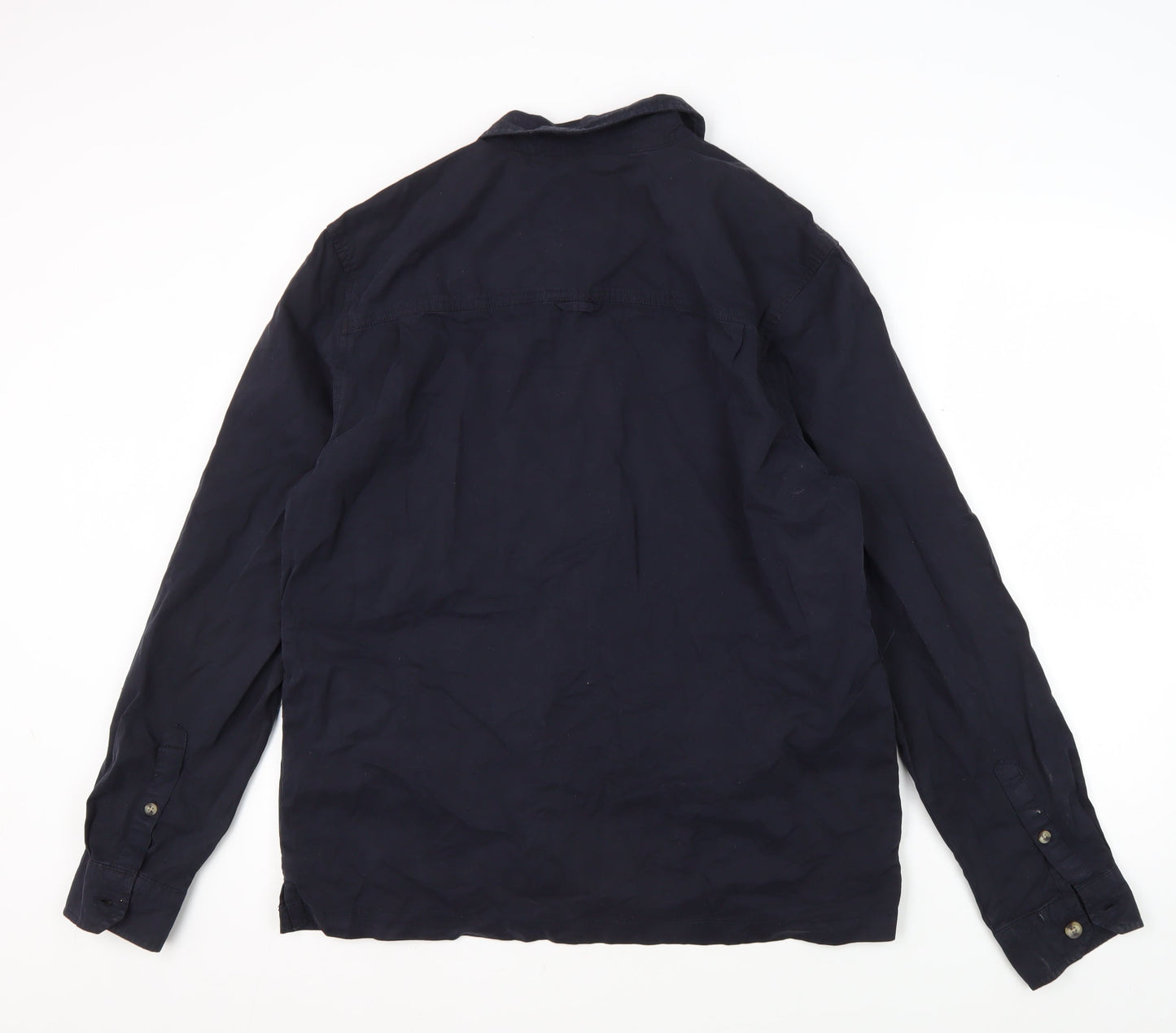 Topman Men's Blue Cotton Zip Jacket Size L