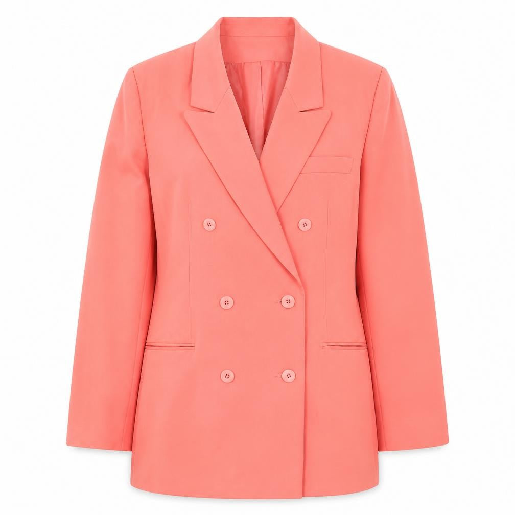 Modern Classics Women's Pink Double-Breasted Blazer