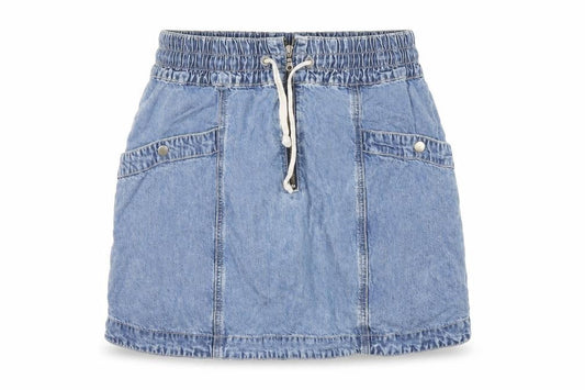 Whistles Women's Blue A-Line Short Skirt, Size 10