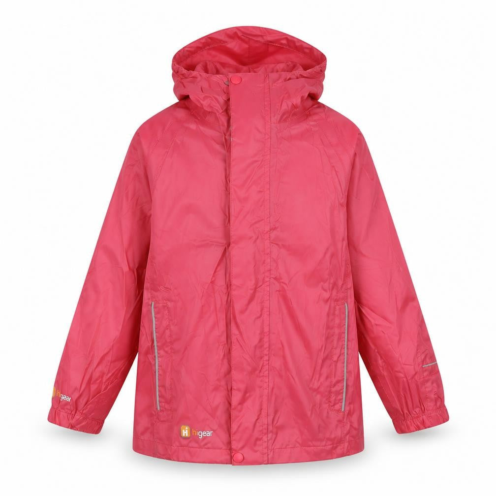 Hi Gear Girls Pink Rain Coat 5-6 Years Hooded Lightweight Jacket