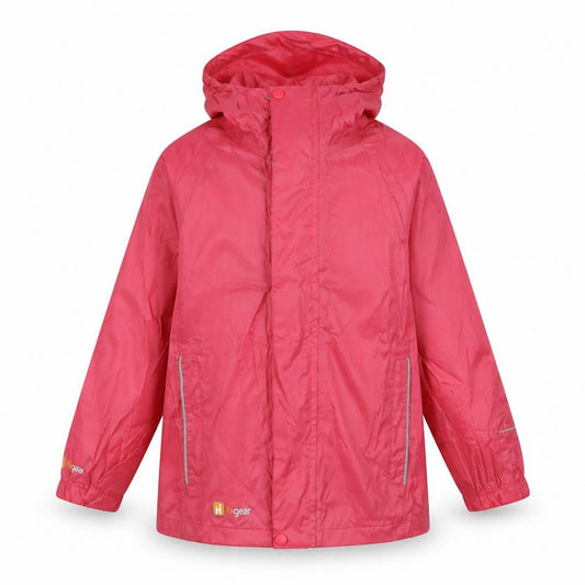 Hi Gear Girls Pink Rain Coat 5-6 Years Hooded Lightweight Jacket