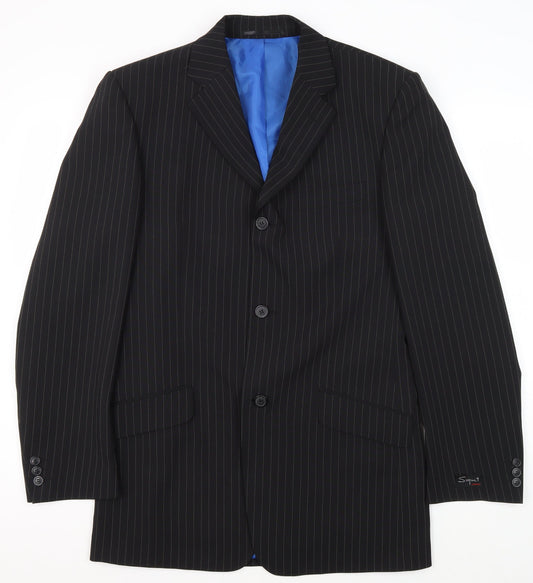Signet London Men's Blue Striped Blazer Jacket 36 Long