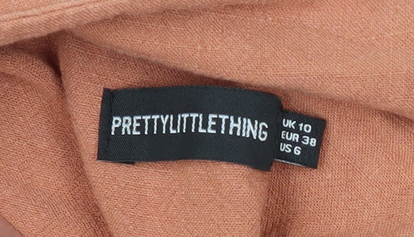 PrettyLittleThing Women's Orange Blazer Size 10