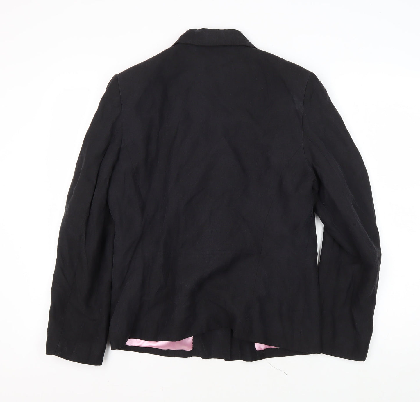 Kaliko Women's Black Silk Linen Blazer Size 12