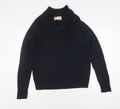 Marks & Spencer Men's Blue Cardigan, Medium, Cotton