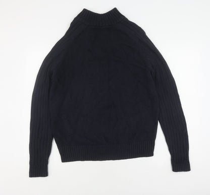 Marks & Spencer Men's Blue Cardigan, Medium, Cotton