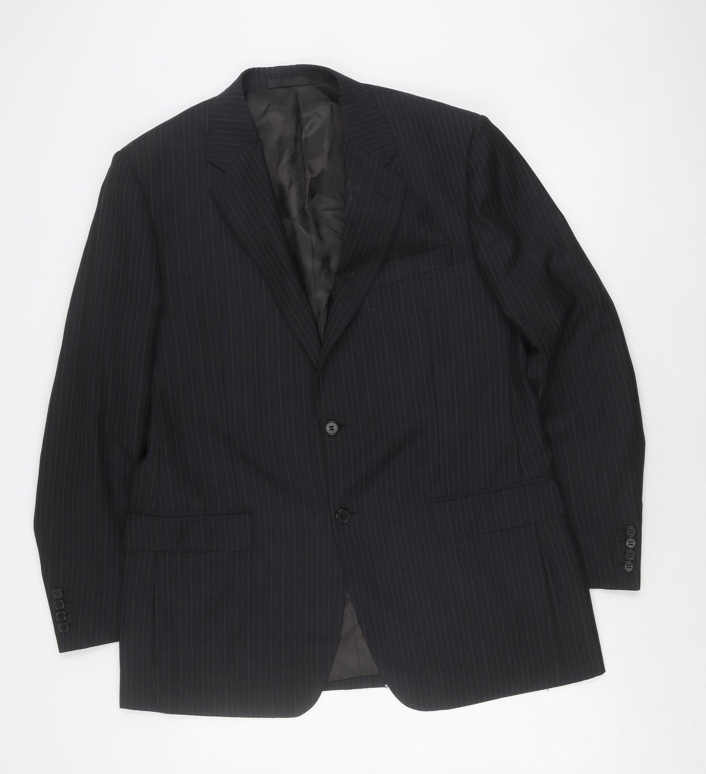 Marks & Spencer Men's Charcoal Stripe Wool Blazer 42R