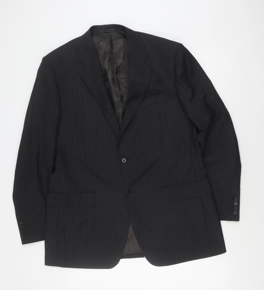 Marks & Spencer Men's Charcoal Stripe Wool Blazer 42R