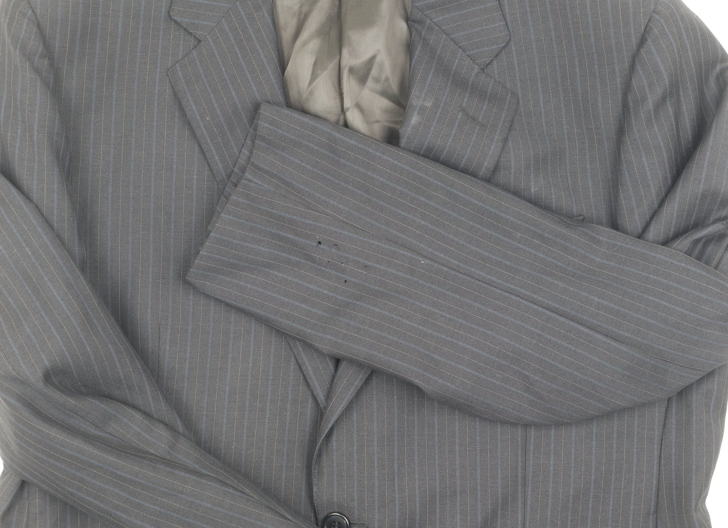 Marks & Spencer Men's Charcoal Stripe Wool Blazer 42R