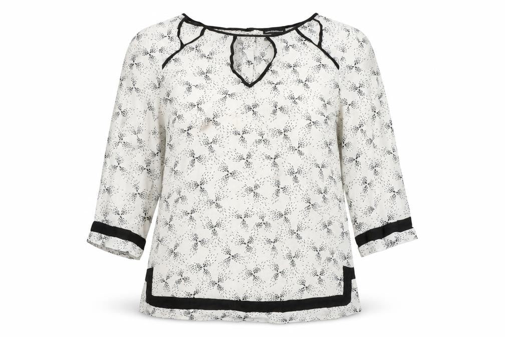 Warehouse Women's White Floral Blouse Size 12