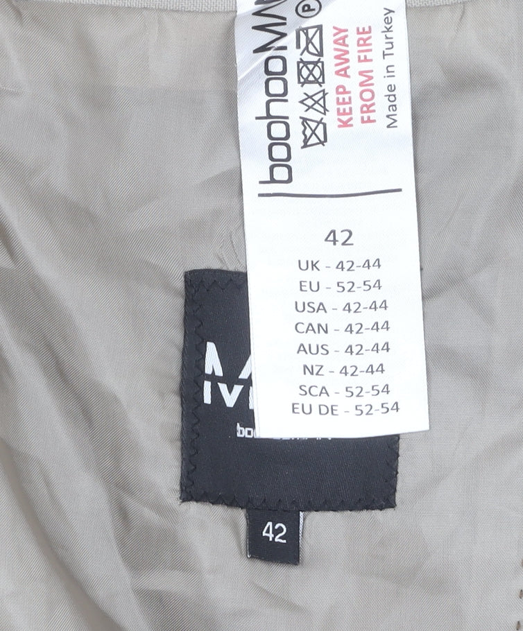 boohooMAN Beige Blazer, Men's Size 42, Two-Button