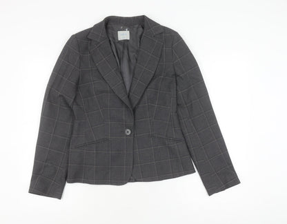 Oasis Women's Grey Check Blazer Size 12