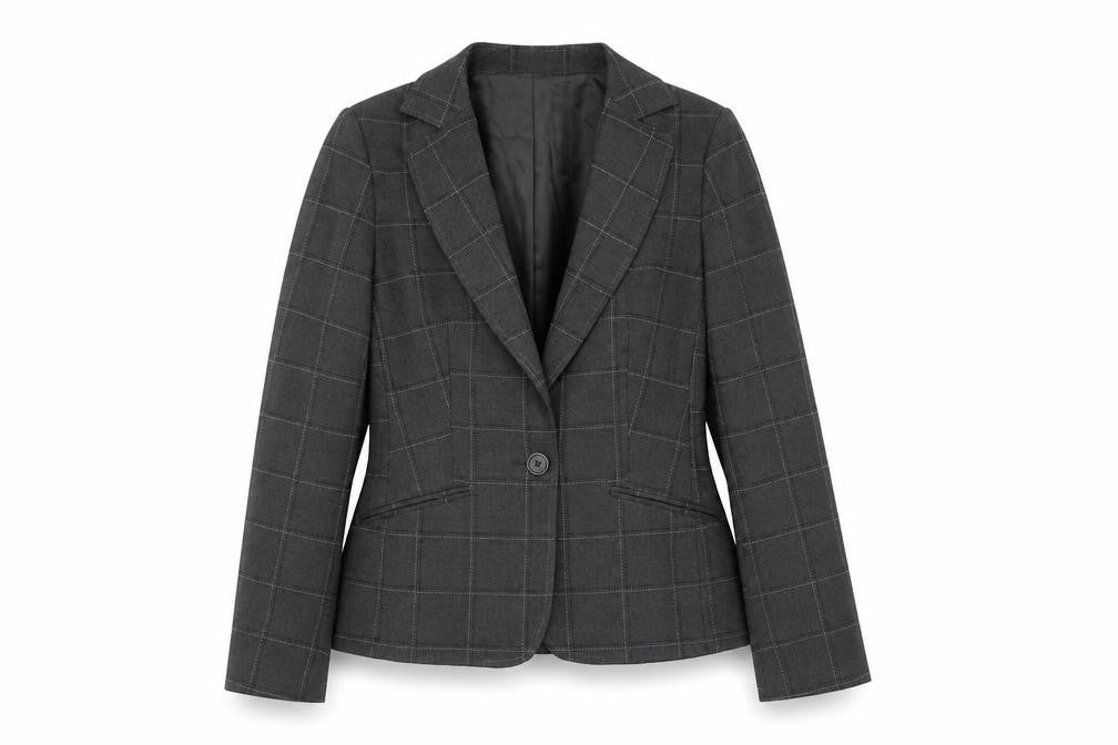 Oasis Women's Grey Check Blazer Size 12