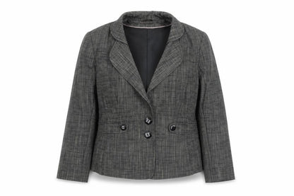 Front view of Principles Women's Grey Check Suit Jacket, size 18