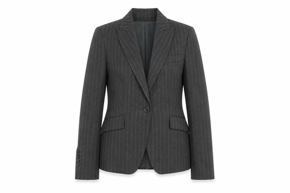 Warehouse Grey Pinstripe Women's Blazer Size 8