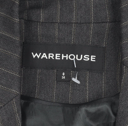Warehouse Grey Pinstripe Women's Blazer Size 8