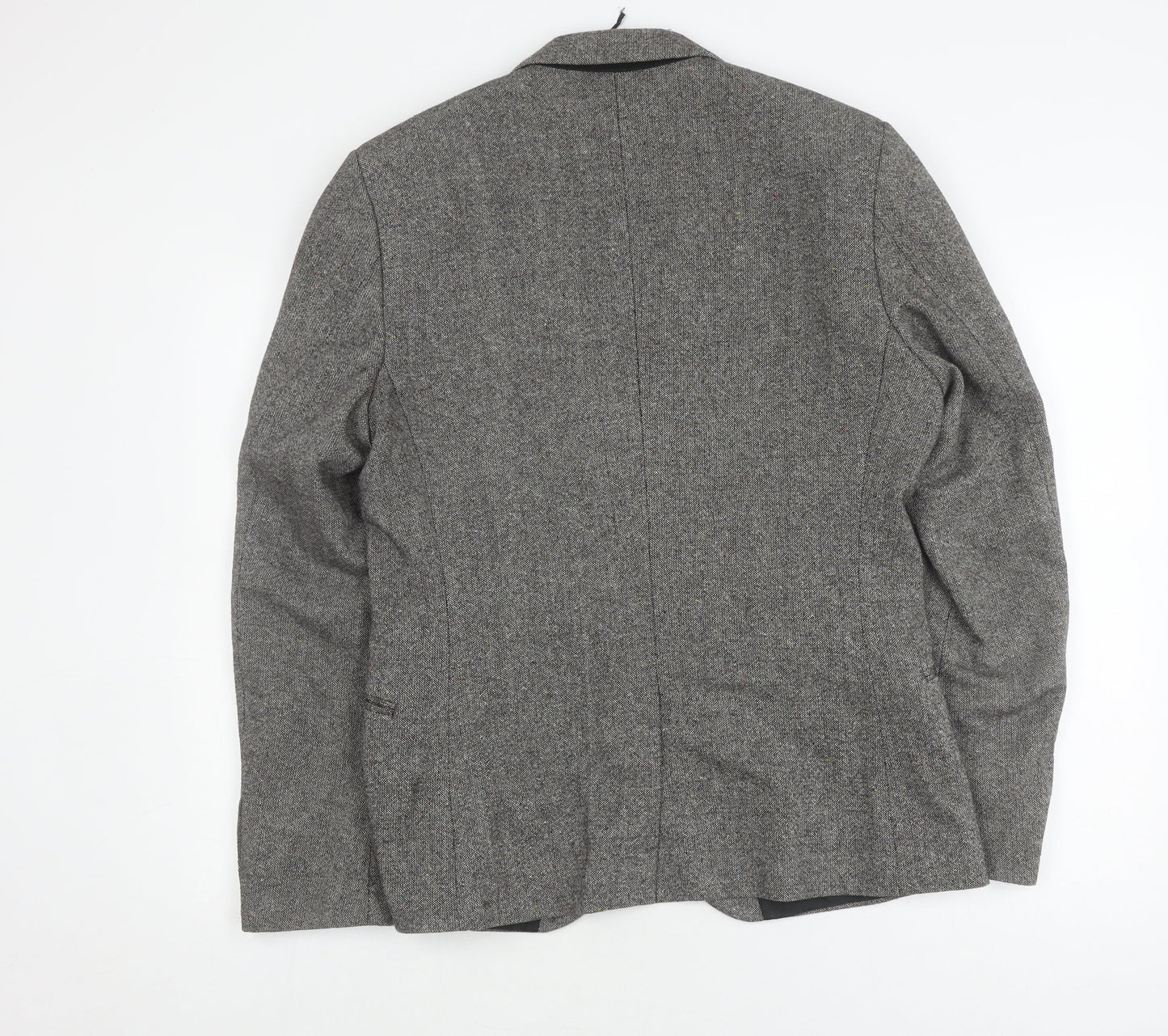 H&M Men's Grey Herringbone Blazer, Size 42R