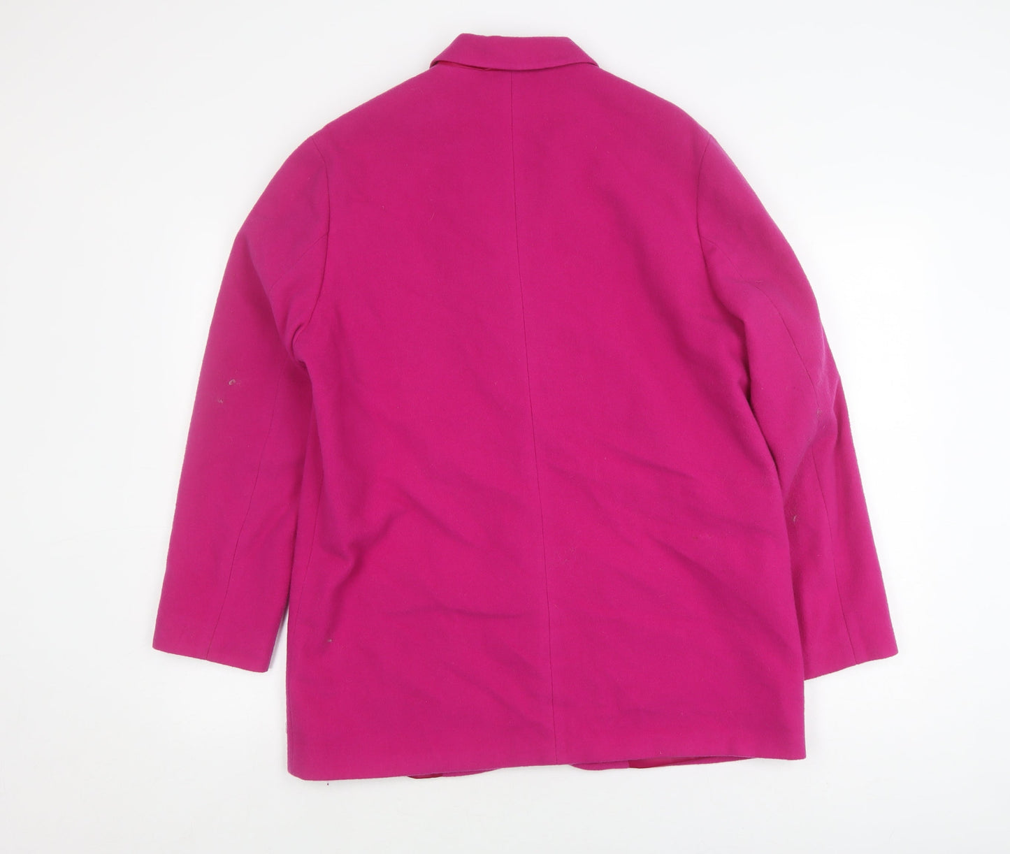Next Women's Pink Mid-Length Wool Blazer, Size 14