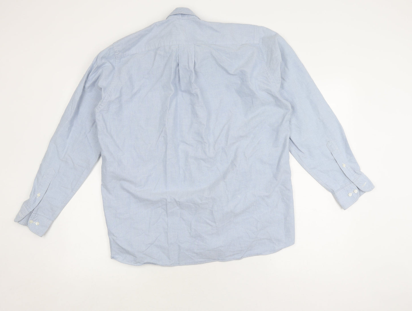 Next Men's Blue 15 Button-Up Shirt, Regular Fit, Long Sleeve