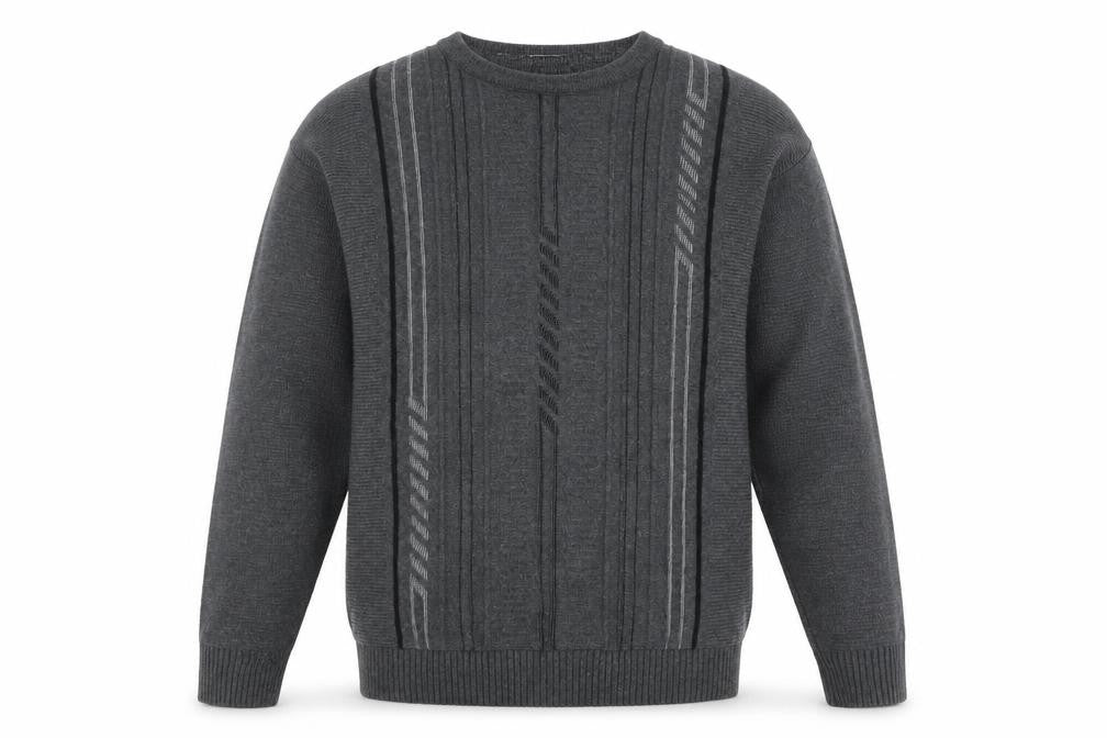 Carson Men's Grey Pullover Jumper Size L Geometric