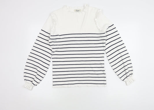 Somerset Women's Striped Jumper Blue White Size 14