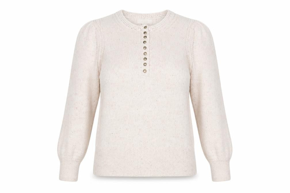 Per Una Women's Ivory Henley Jumper, Size 14