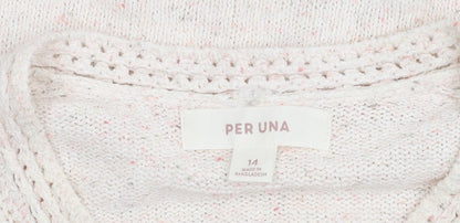 Per Una Women's Ivory Henley Jumper, Size 14