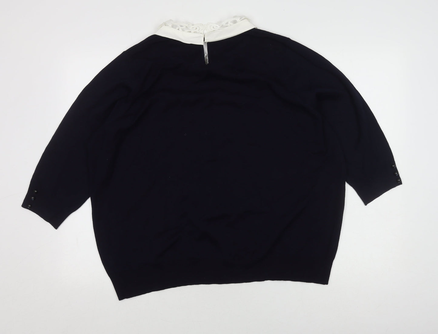 Bonmarché Women's Black XL Collared Pullover