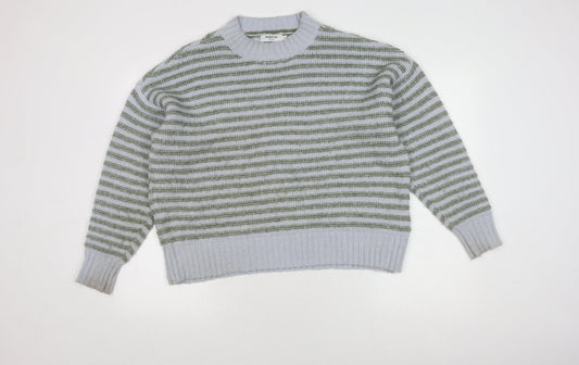 MSCH Women's Green Striped Pullover Jumper M