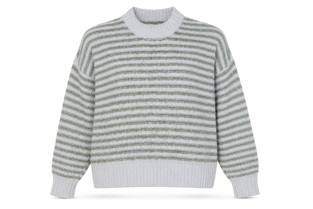 MSCH Women's Green Striped Pullover Jumper M