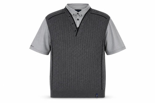 Next Men's Grey Striped XL Short Sleeve Shirt