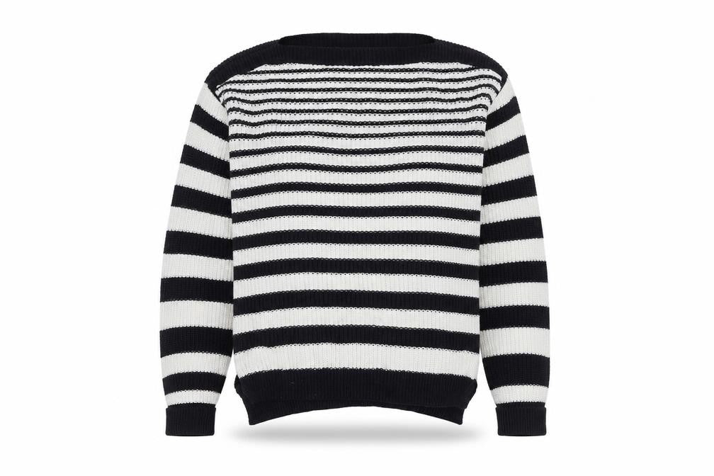 Marks & Spencer Women's Black Striped Pullover Jumper S