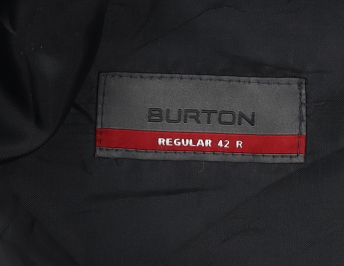 Burton Men's Grey Regular Fit Blazer 42R Formal Jacket