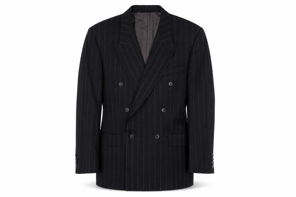 John G Men's Black Striped Blazer 40S Classic Formal