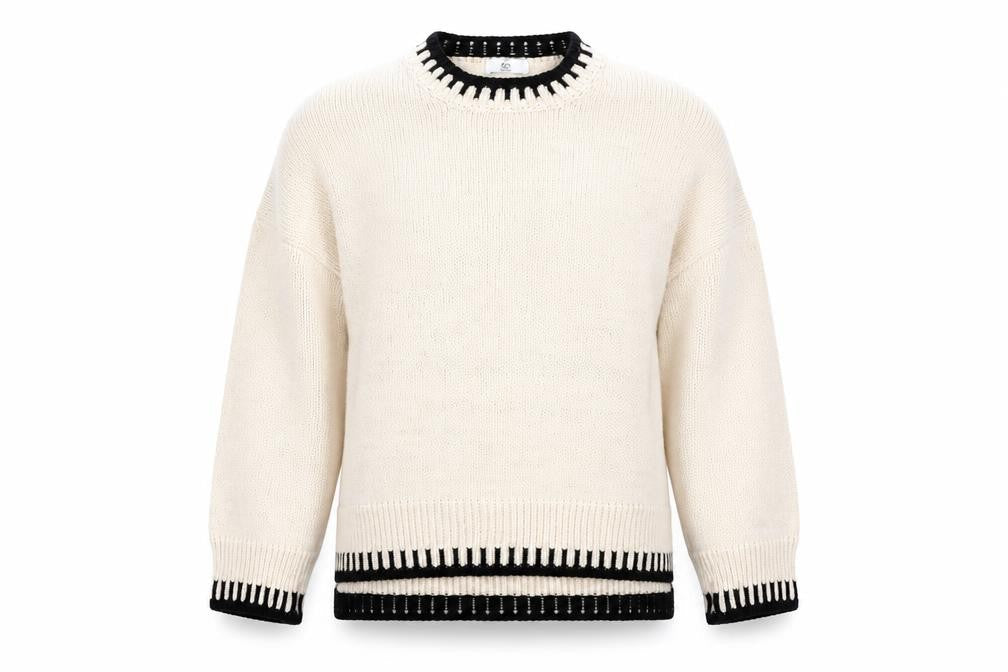 Katchme Women's Ivory Jumper S/M Crew Neck