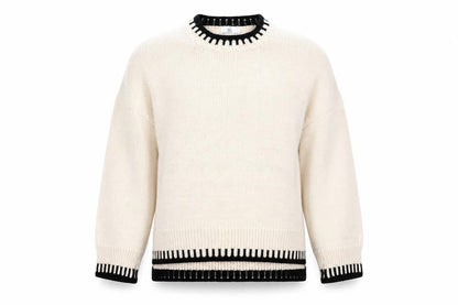 Katchme Women's Ivory Jumper S/M Crew Neck