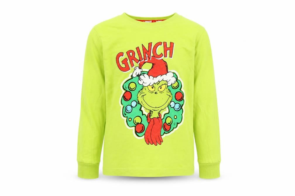 Boys Green Grinch Pyjama Top, 4-5 Years, Christmas