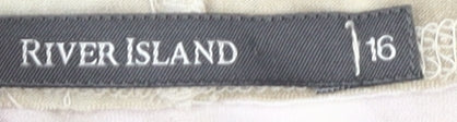 River Island Beige Tie-Dye Tank Top - Size 16
