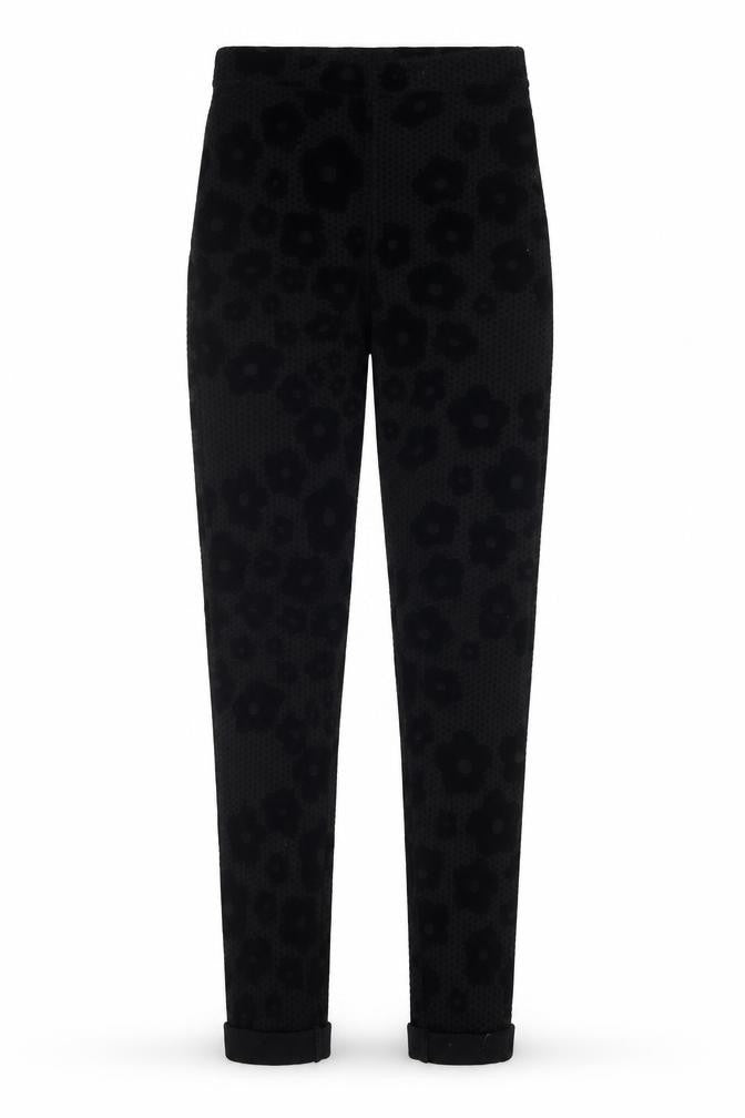 Topshop Women's Black Floral Leggings Size 6