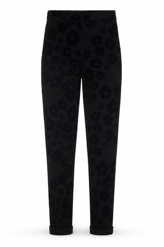 Topshop Women's Black Floral Leggings Size 6
