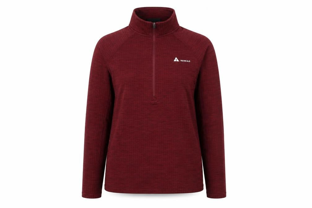 Technicals Unisex Red Quarter-Zip Sweatshirt Size 12