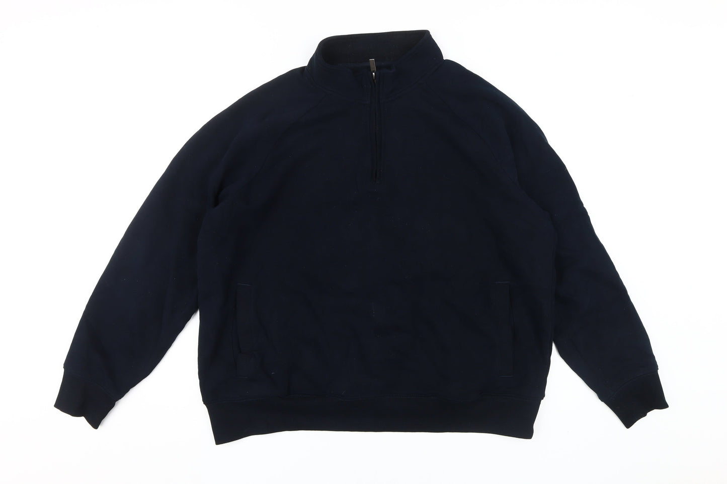 Marks and Spencer Men's Black XL 1/2 Zip Sweatshirt