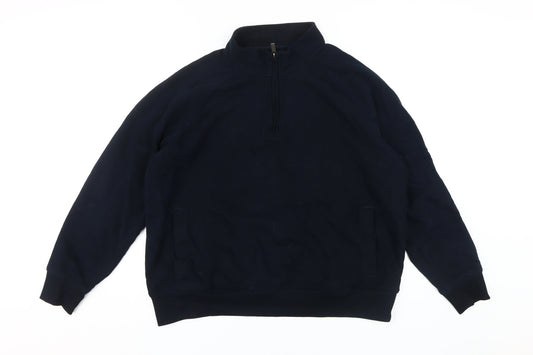 Marks and Spencer Men's Black XL 1/2 Zip Sweatshirt