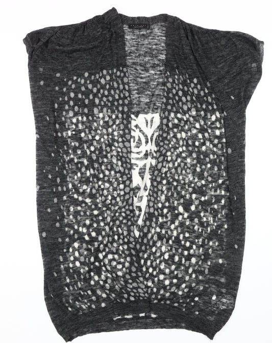Twin-Set Women's Black Geometric Open-Knit Cape L