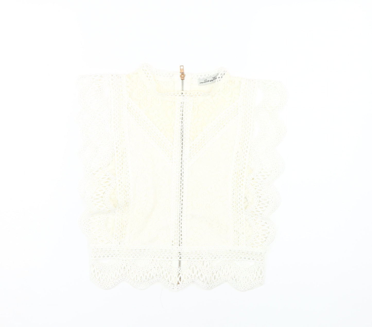 Lucy Wang Women's Ivory Lace Blouse - Medium