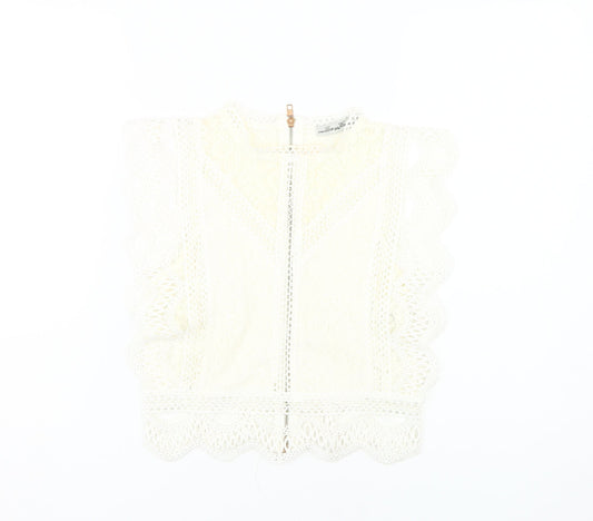Lucy Wang Women's Ivory Lace Blouse - Medium