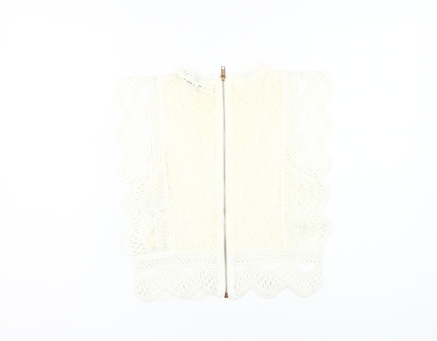 Lucy Wang Women's Ivory Lace Blouse - Medium