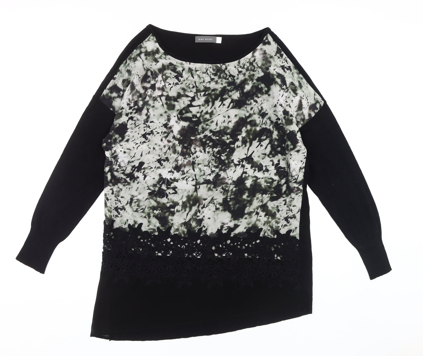 Mint Velvet Women's Black Size 14 Long Sleeve Blouse