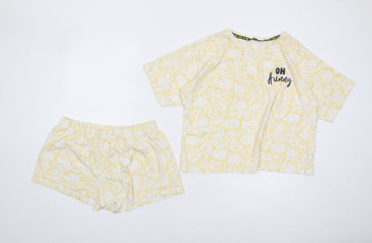 Disney at George Yellow Lounge Set Women 12-14 Graphic Print
